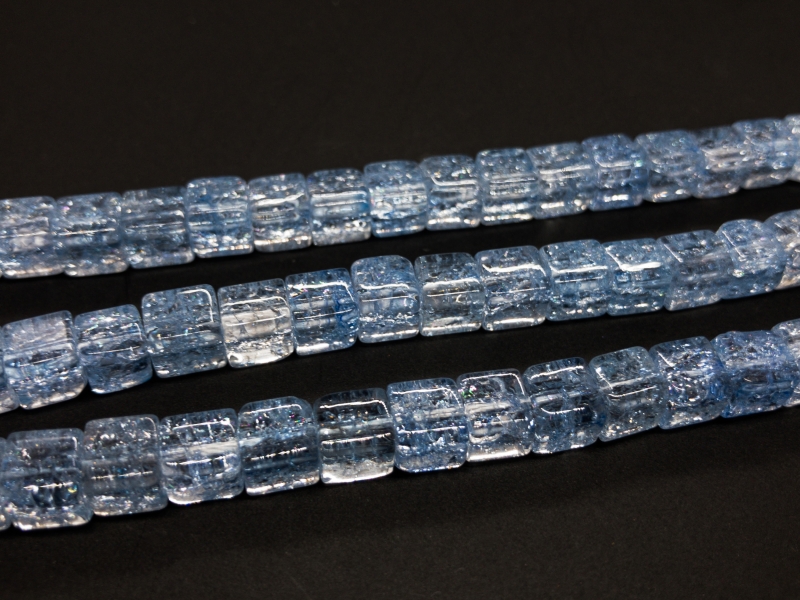 Бусины Сахарный кварц цвет голубой гладкий глянцевый 6мм имитация камня 6 мм Голубой